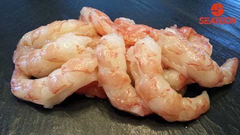 A photograph of Argentine langostino peeled and deveined (P&D).